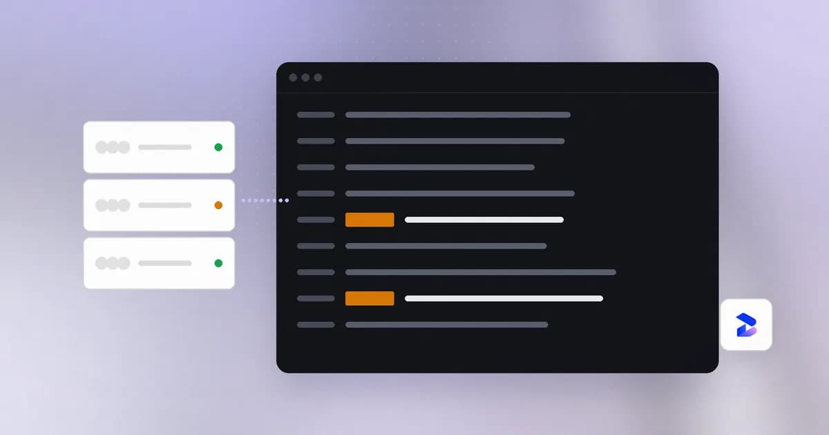Application servers streaming logs into a monitor that flags attack lines as findings