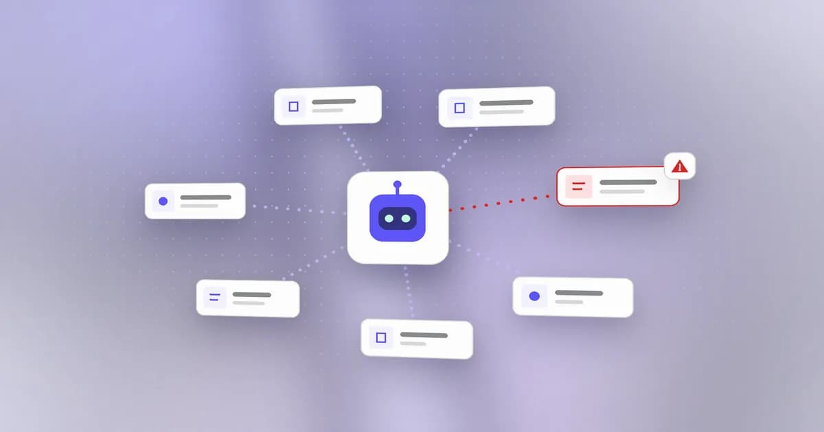 An AI agent connected to several MCP tools and skills, with one tool flagged for a hidden instruction