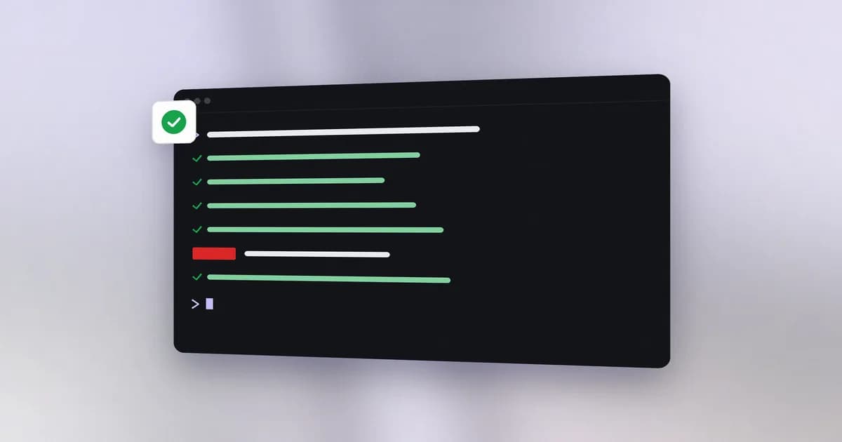A terminal running a Beam command, with checks passing and risky findings flagged