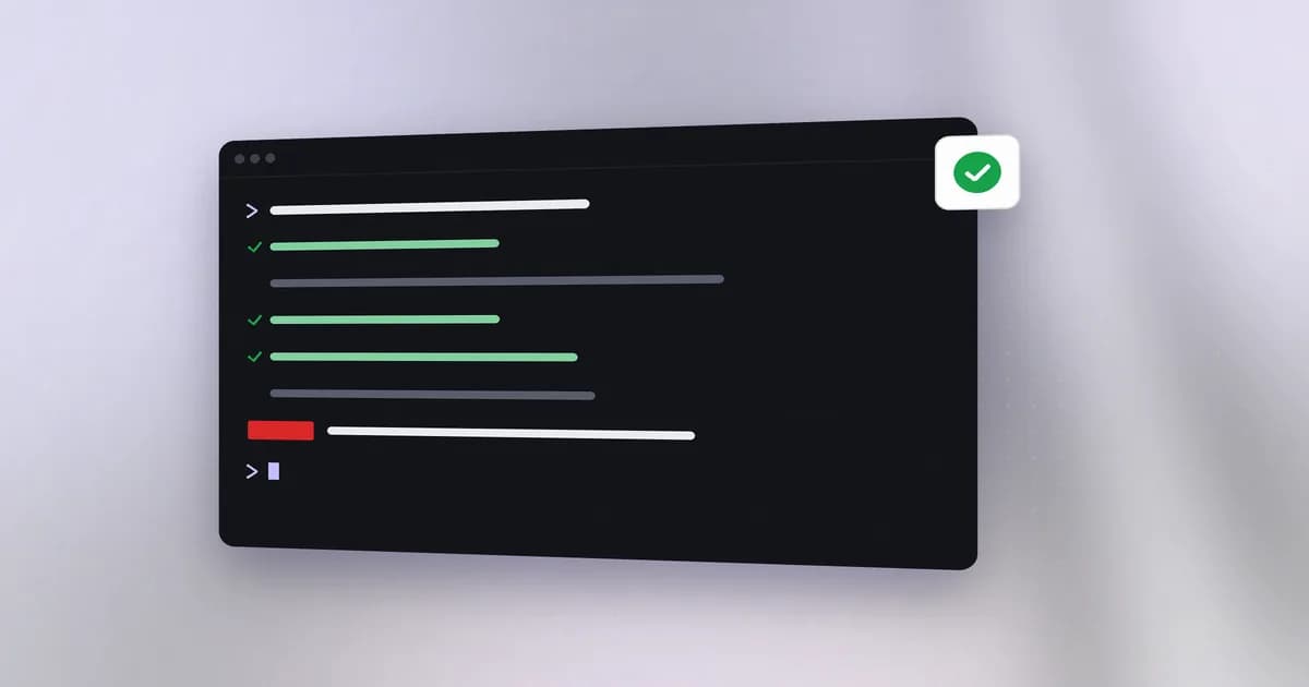 A terminal running a Beam command, with checks passing and risky findings flagged