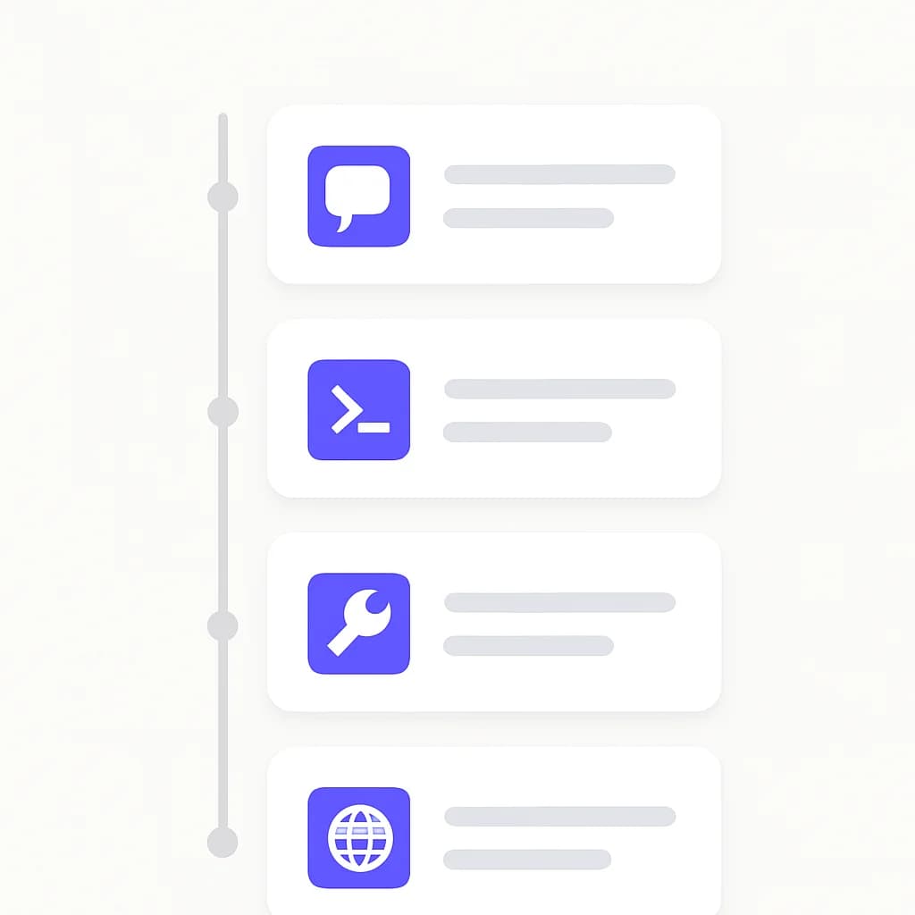 Timeline of observed AI agent activity recorded by Beam Sentinel