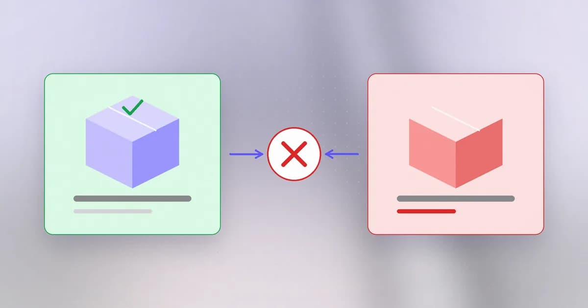 A reviewed commit hash on one side and a different commit installed on the other, with a mismatch flagged