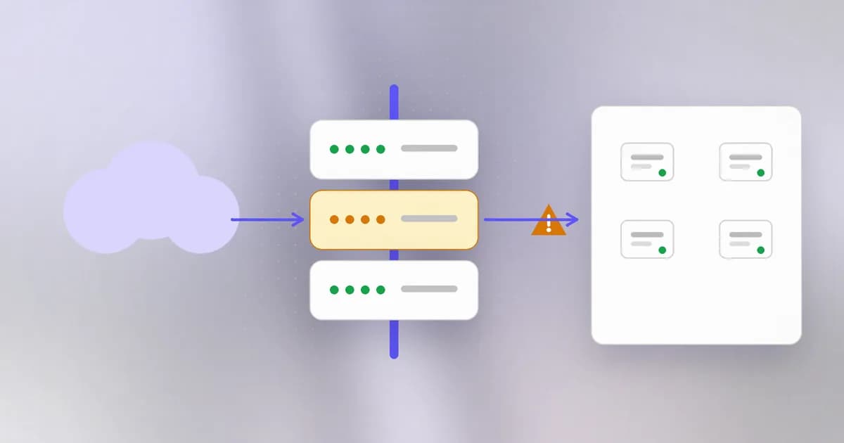 A router and appliance on the boundary between the internet and an internal network, with a forgotten, unpatched device highlighted