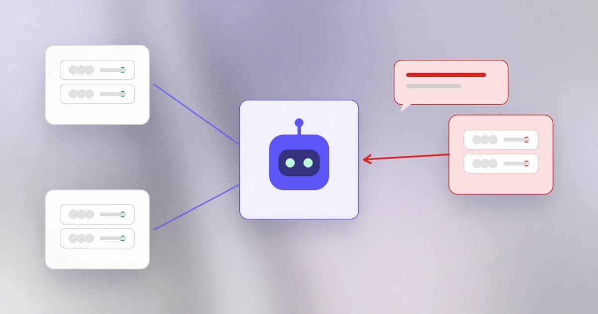 An agent connected to several MCP servers, one of them sending extra instructions in its tool description