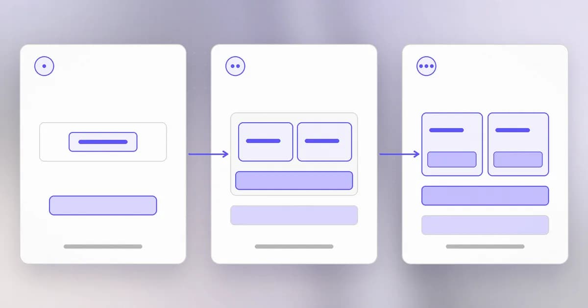 Step by step: a process alone, a container sharing the host kernel, a virtual machine with its own kernel above a hypervisor